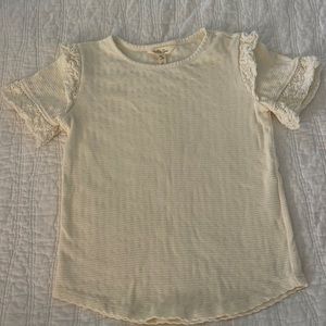 Little girl’s Matilda Jane off white short sleeve top